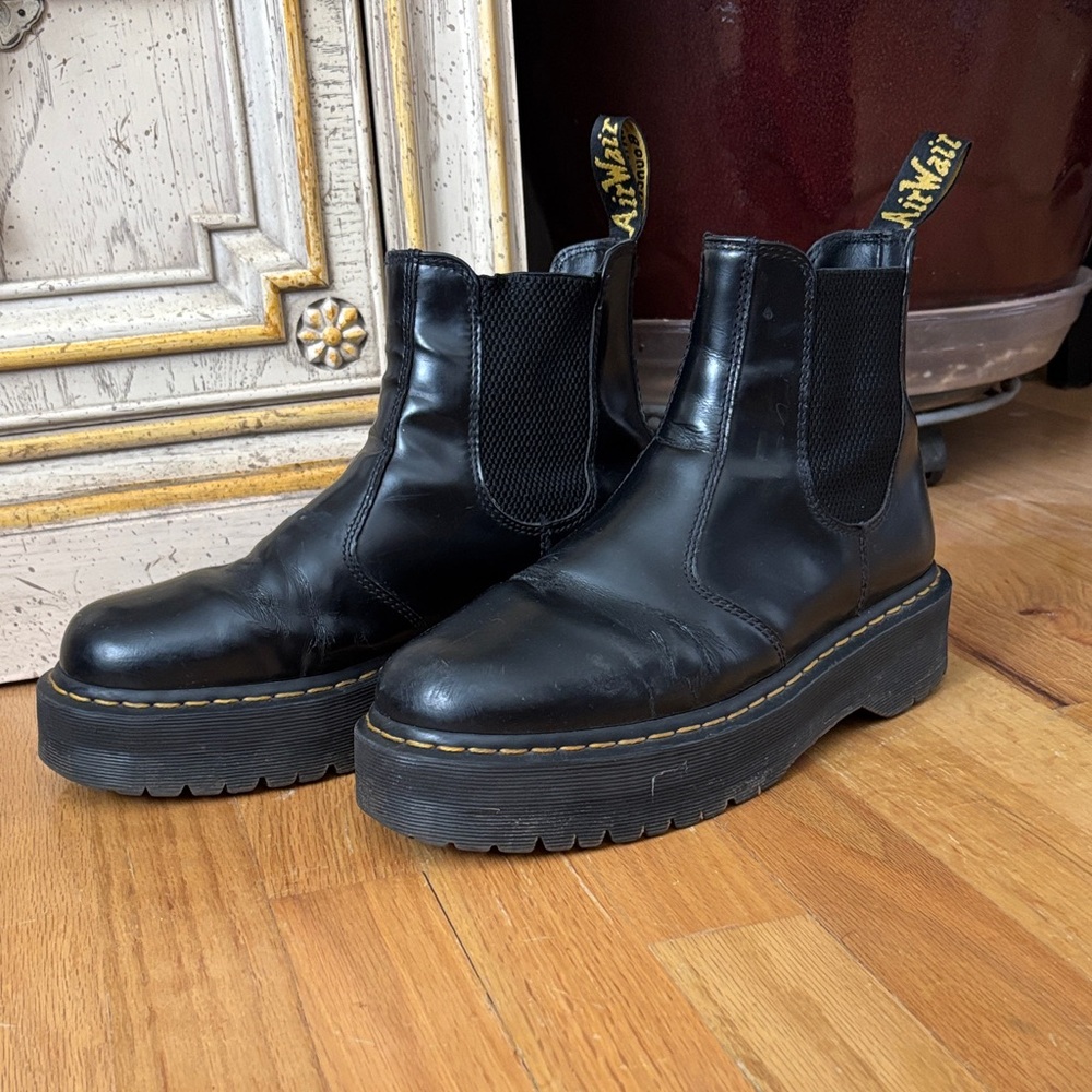 Dr. Martens Black Platform Chelsea Boots